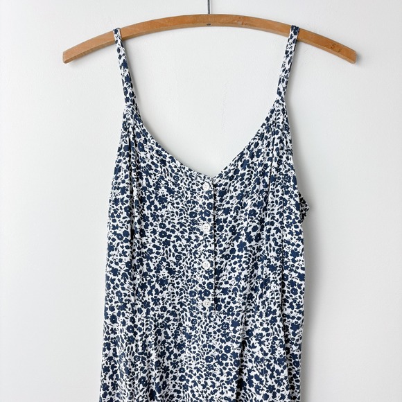 Gap Floral Dress Womens S Navy Sundress Straps Cottage Coquette Prairie Romantic - Picture 2 of 6